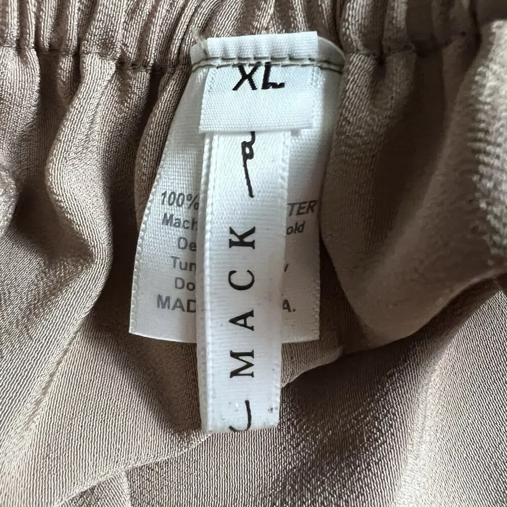 Mack & Mack Brown Magic Fabric Slinky Knit Pull On Slacks Dress Pants Womens XL - Picture 4 of 5